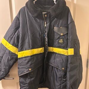 Iron Tuff Men's Black and Yellow Military Jacket